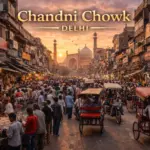 Chandni Chowk Delhi – busy old market street with shops and people