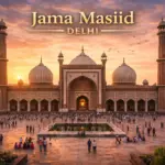 Jama Masjid Delhi – Mughal mosque with minarets and courtyard