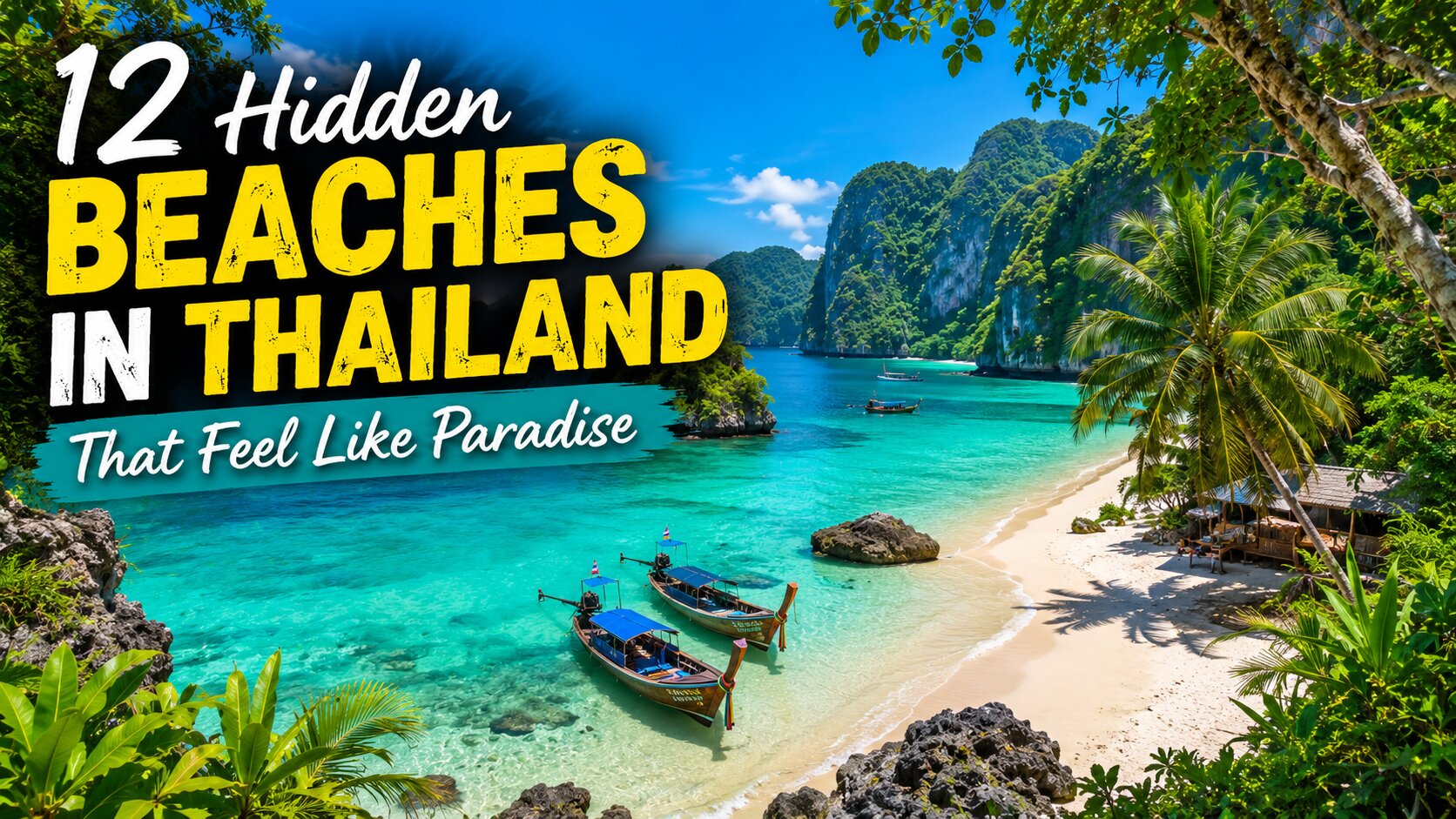 hidden beaches Thailand tropical beach with turquoise water